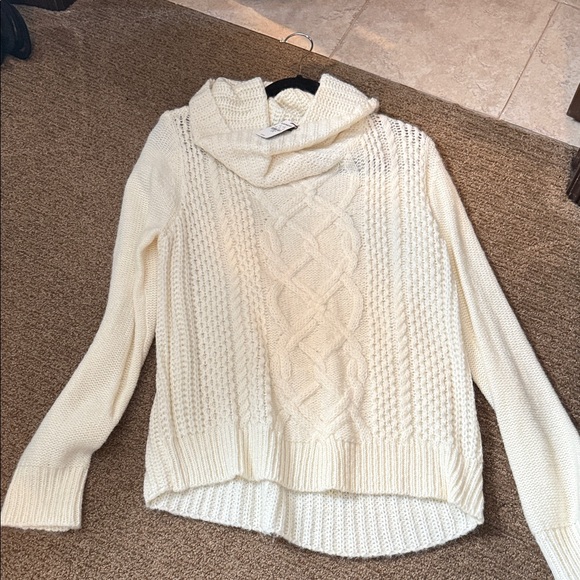 Express Sweaters - NWT Express Cream Cowl Neck Sweater